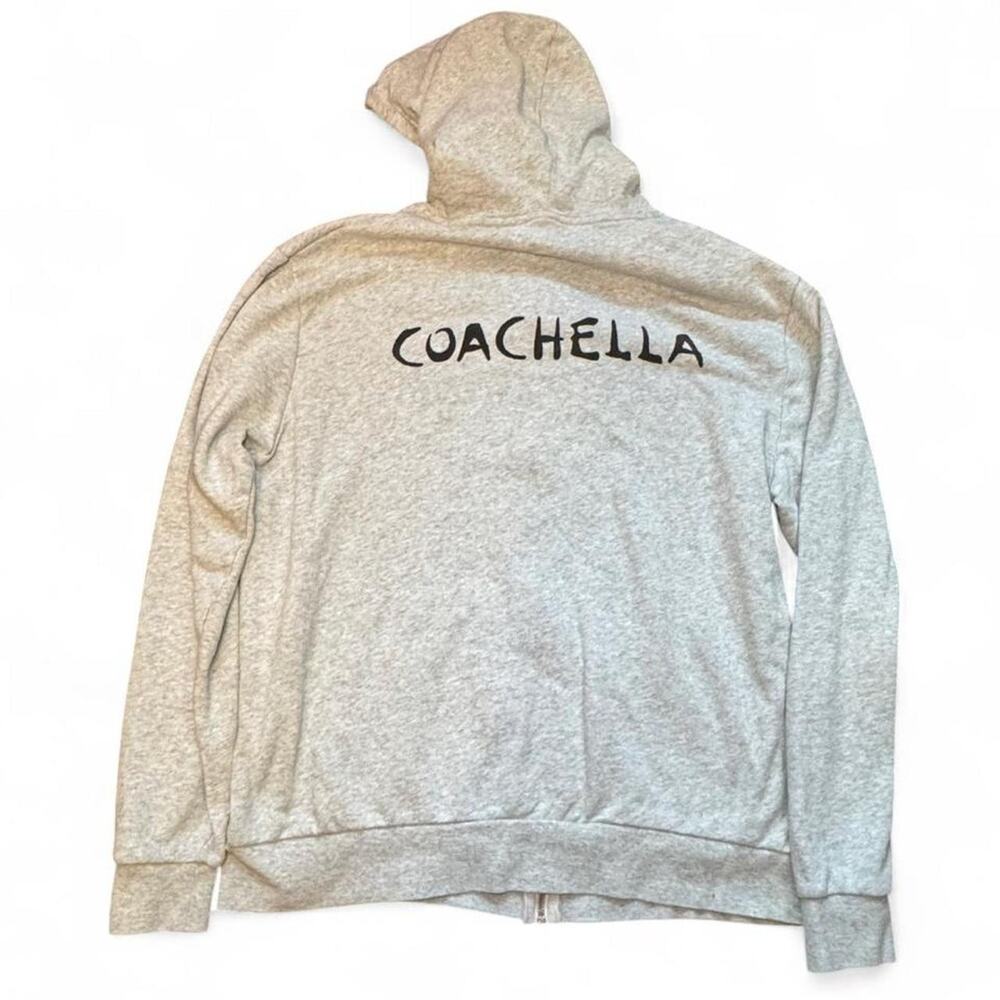NEW Coachella Music Festival x H&M Collab Heather Cream Zip-Up Hoodie — XL - Picture 4 of 7